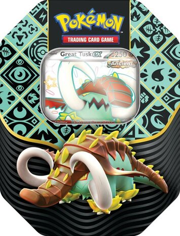 Pokemon - Paldean Fates Tin Shiny Great Tusk EX